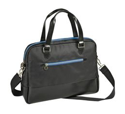 Quo Vadis - Sacoche - Holi - Bleu - 38x28,5x5 cm - Cuir pleine fleur de vachette - 2 compartiment(s) - Avec bandoulière et poignée