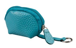 Quo Vadis - Mini porte-clés/porte-monnaie - Goya - Bleu - 7,5x4x7 cm - Cuir pleine fleur de vachette