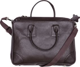 Quo Vadis - Sacoche cabas - Goya - Marron - 38x29x7 cm - Cuir pleine fleur de vachette - 2 compartiment(s) - Avec bandoulière et poignée