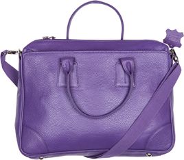 Quo Vadis - Sacoche cabas - Goya - Violet - 38x29x7 cm - Cuir pleine fleur de vachette - 2 compartiment(s) - Avec bandoulière et poignée