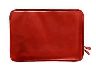 Quo Vadis - Housse ordinateur - Satiny - Rouge - 37x26x1,5 cm - Cuir pleine fleur de vachette - 1 compartiment(s)
