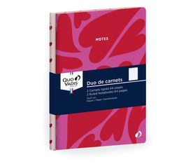 Quo Vadis - Carnet de notes - Fantaisie - Pages Lignées - 15x21 cm - Papier Clairefontaine blanc - Fabrication française