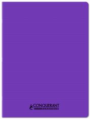 Conquérant Classique - Cahier polypro 24 x 32 cm - 96 pages - petits carreaux (5x5) - Violet