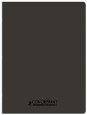 Conquérant Classique - Cahier polypro 24 x 32 cm - 96 pages - petits carreaux (5x5) - Noir