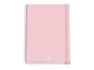 Dohe Serenity - Cuaderno - encuadernado espiral - A5 (162 x 210 mm) - 100 hojas / 200 páginas - cuadriculado - rosa - cartón recubierto de papel laminado