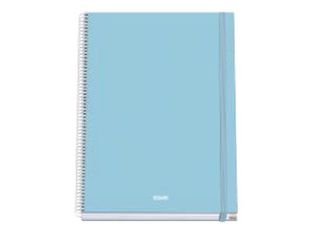 Dohe Serenity - Cuaderno - encuadernado espiral - A4 (210 x 297 mm) - 100 hojas / 200 páginas - cuadriculado - azul - cartón recubierto de papel laminado
