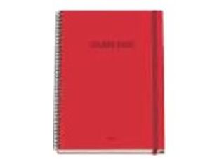 Dohe Color Vibes - Cuaderno - encuadernado espiral - A4 (210 x 297 mm) - 100 hojas / 200 páginas - cuadriculado - rojo - cartón recubierto de papel laminado