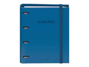 Dohe Color Vibes - Archivador de anillas - ancho de la espina: 40 mm - para A4 (210 x 297 mm) - azul