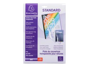 Exacompta - couvertures à reliure A4 (21 x 29,7 cm) - 0.2 mm - translucide - lisse