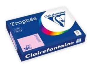 Clairefontaine Trophée - Papier couleur - A3 (297 x 420 mm) - 160 g/m² - 250 feuilles - rose