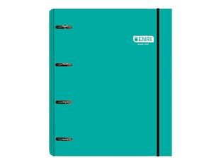 Enri - Archivador de anillas - para A4 Plus - capacidad: 300 hojas - blue-green