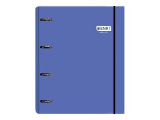 Enri - Archivador de anillas - para A4 Plus - capacidad: 300 hojas - azul