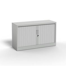 Réhausse pour armoire à rideaux metalliques -  L120 x H43 x P43cm - corps gris clair/rideau gris clair