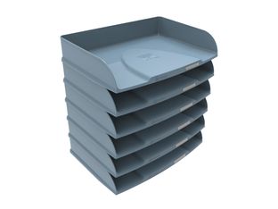 Exacompta AutentiK - Bandeja - para A4 Landscape - capacidad: 500 hojas - gris azulado