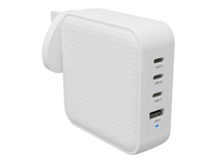 Targus HyperJuice - Adaptateur secteur - GaN - 100 Wh - Power Delivery 3.0 + PPS, Quick Charge 3.0 - 4 connecteurs de sortie (3 x USB-C, USB) - blanc