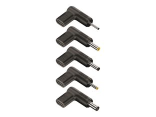 NGS BUD-AS - Kit adaptateur de connecteur d'alimentation pour prise CC de 6,0 mm - Alimentation USB (100 W) - noir