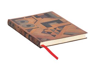 Paperblanks Shape Shift - Journal - reliure piquée - midi - 130 x 180 mm - 176 pages - ligné - moutarde - brun