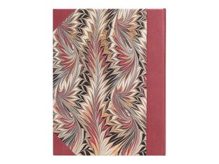 Paperblanks Cockerell Marbled Paper - Journal de notes - ultra - 175 x 230 mm - 72 feuilles / 144 pages - couverture rouge