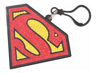 Craft Buddy Crystal Art DC - Craft diamond mosaic charm - Superman logo - 10 cm