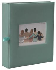 Album photos classique personnalisable mémo 200 ERICA "Square" pour 200 photos 11,5 x 15 cm coloris vert