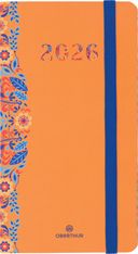 Agenda Merida - 1 semaine sur 2 pages - 9,5 x 17,5 cm - orange - Oberthur