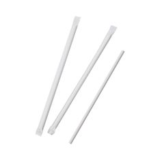 5000 pailles carton blanc - D66 x 197 mm - emballée individuellement