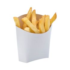 250 Cornets à frites PM Kraft blanc - 130 (L) x 139 (H) mm 