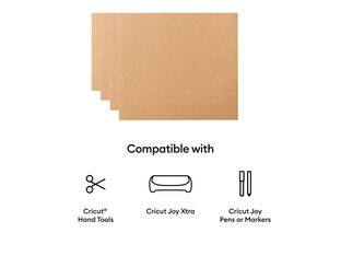 Cricut Joy Xtra Smart Label - Papier - 241 x 305 mm - marron kraft - permanent (pack de 4)