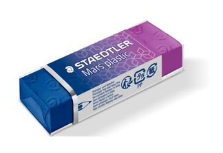 Mars® Plastic 526 50 – Gomme sans latex édition anniversaire – bleu/lilas – 65 x 23 x 13 mm