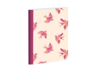 BLUE ART Summer Breeze - Cahier Select - 16,5 x 22 cm - 128 feuilles / 64 pages - oiseau