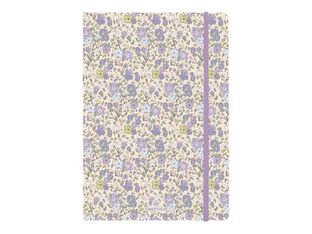 Oberthur Caracas - Cahier de notes - A5 (148 x 210 mm) - 100 feuilles / 200 pages - papier ivoire - doublé - purple flowers
