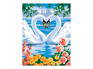 OZ INTERNATIONAL Painting by Number - Peinture par numéro - swans in love