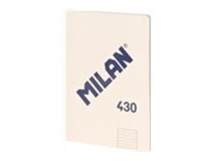 Milan 430 Since 1918 - Cuaderno - Encolado - A5 (148 x 210 mm) - 48 hojas / 96 páginas - liso - beige - cartón