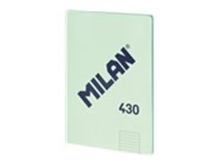 Milan 430 Since 1918 - Cuaderno - Encolado - A5 (148 x 210 mm) - 48 hojas / 96 páginas - reglado - verde - cartón