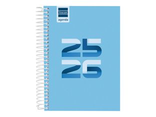Agenda escolar espiral Cool 1/8 DP 25-26 Blava 120x164