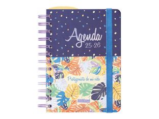 Finocam Talkual - Agenda - 2025 - 2026 - semana vista - encuadernado de alambre - E8 - 120 x 169 mm - life - cartón recubierto con película