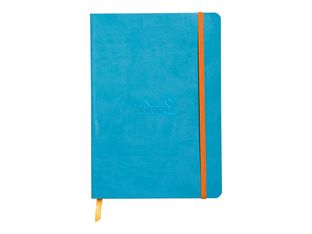 Rhodiarama - Cahier de notes - lien parfait - A5 (148 x 210 mm) - 80 feuilles / 160 pages - papier ivoire - petits carreaux - couvercle sapphire