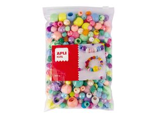 APLI kids - Ensemble de perles artisanales - 300 pièces - Maxi - 10 / 25 mm - plastique