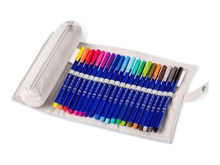 STAEDTLER triplus color 323 - Rotulador de punta de fibra - no permanente - colores surtidos - tinta al agua - 1 mm (paquete de 20)