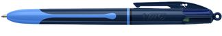 BIC 4 Couleurs Smooth - Stylo bille 4 couleurs - bleu, vert, noir, rouge - 1 mm - moyen - rétractable