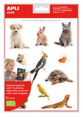 Gomets temáticos realistas Mascotas 2 hojas