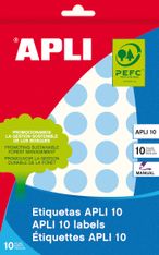 Etiquetas APLI 10 azules 19mm 8 hojas