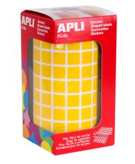 Rollo Gomets cuadrados 10mm Amarillo