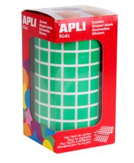 Rollo Gomets cuadrados 10mm Verde