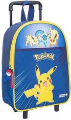 Sac à dos à roulettes Pokémon - 32 cm - 1 compartiment - bleu