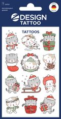 12 tatouages chats de Noël