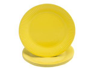 Pronappe - Assiette - Taille 23 cm diameter - rond - jetable - jaune (pack de 20)