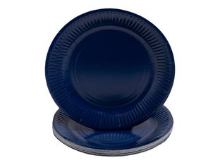 Pronappe - Assiette - Taille 23 cm diameter - rond - jetable - bleu marine (pack de 20)