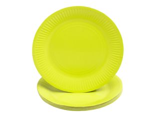 Pronappe - Assiette - Taille 23 cm diameter - rond - jetable - vert kiwi (pack de 20)