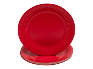 Pronappe - Assiette - Taille 23 cm diameter - rond - jetable - rouge (pack de 20)